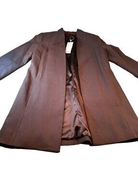 Eileen Fisher System Blazer Women Drapey Tencel Long Jacket Cardigan Open Front